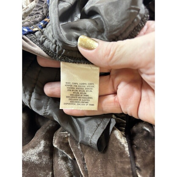 Elevenses Anthropologie Sonia Velvet Joggers Pants Dark Purple Small Cropped - Picture 9 of 16